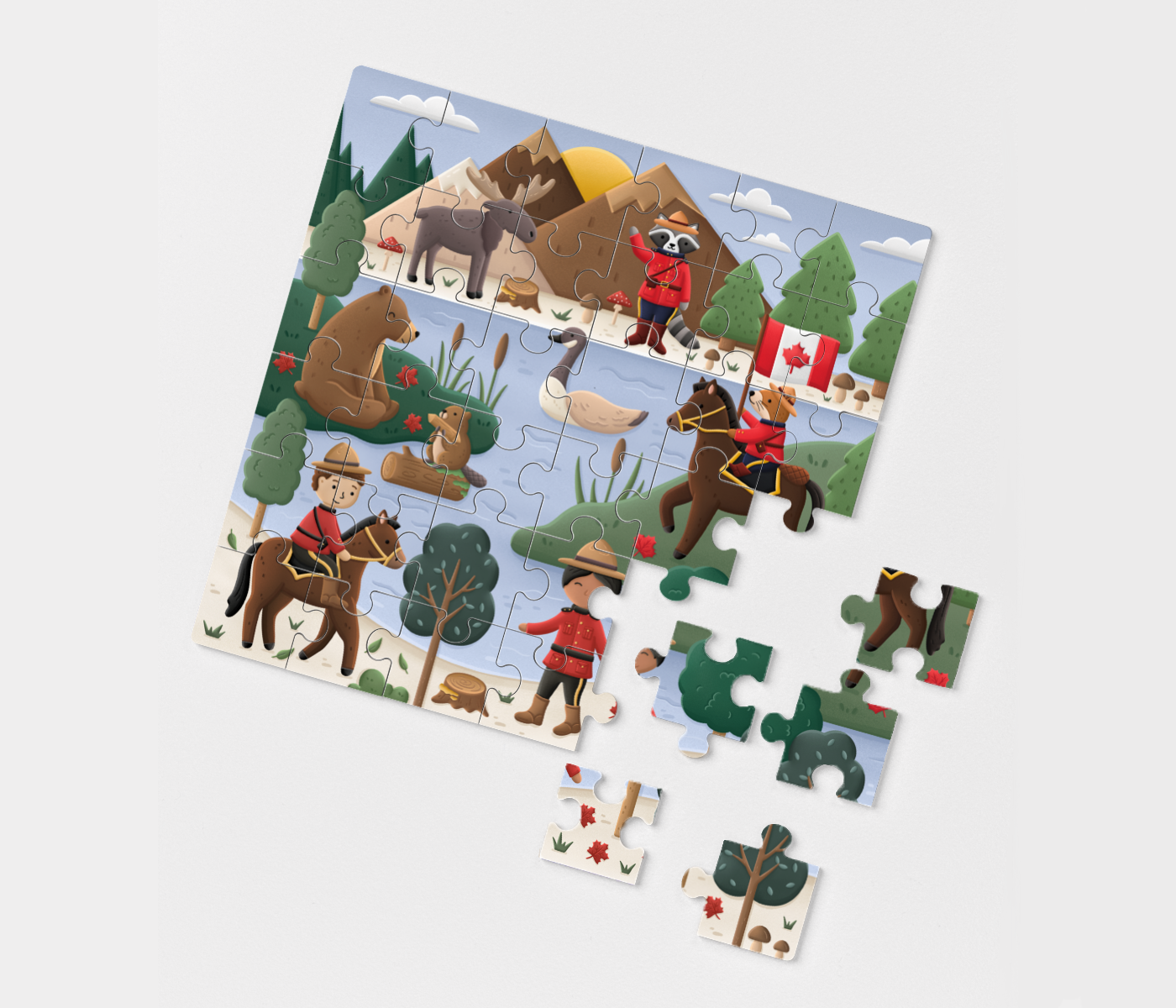 Mountie Adventure RCMP Wooden Puzzle