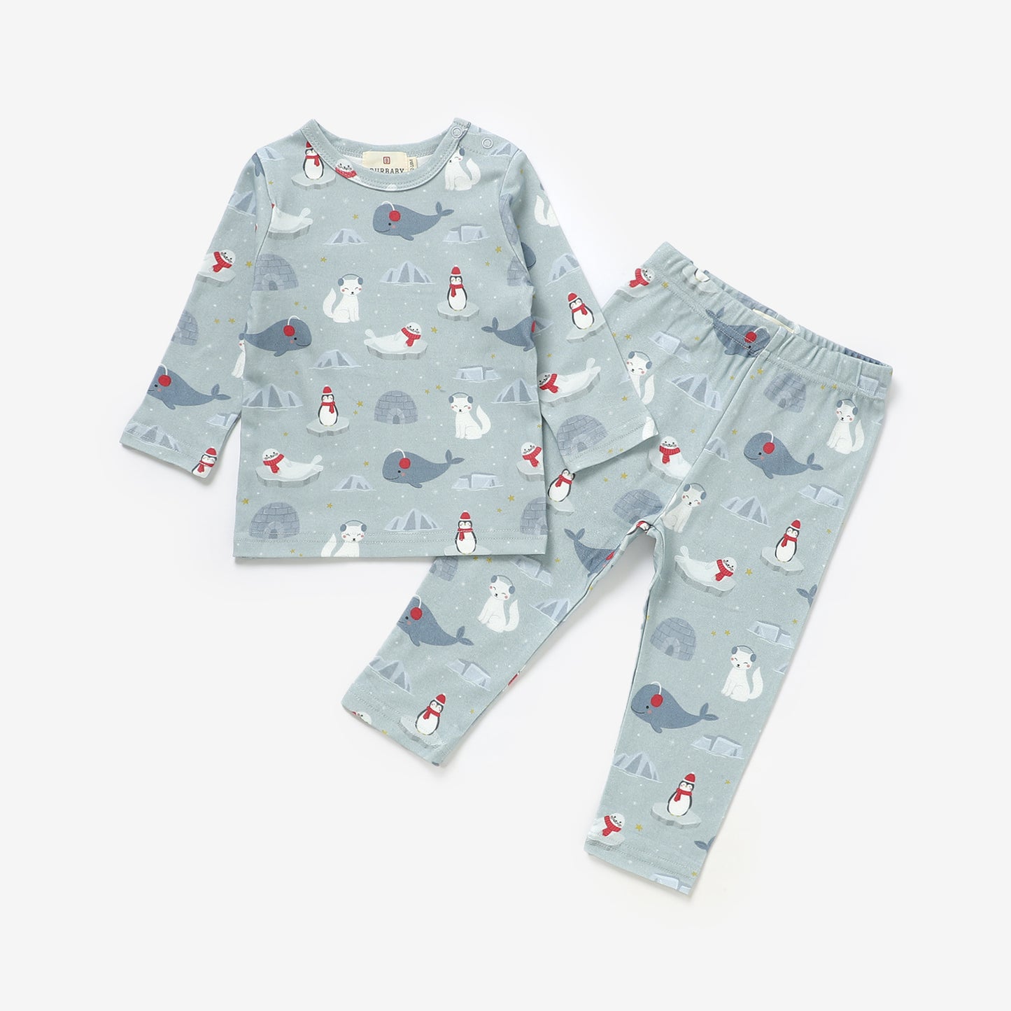 Arctic Friends Organic Cotton Two-Piece Pajama Set | Burbaby