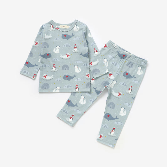 Arctic Friends Organic Cotton Two-Piece Pajama Set | Burbaby