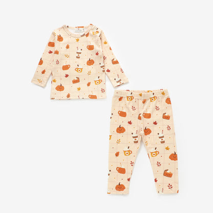 Pumpkin Spice Long Sleeve Pajama Set