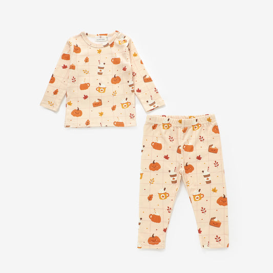 Pumpkin Spice Long Sleeve Pajama Set
