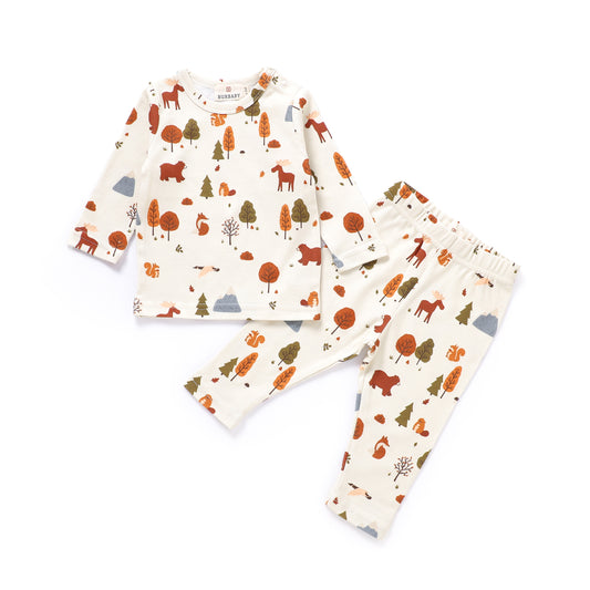 True North Friends Organic Cotton Canadian Wildlife Baby & Toddler Two-Piece Set | Burbaby