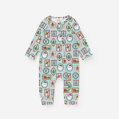 Blue Holiday Keepsake Romper