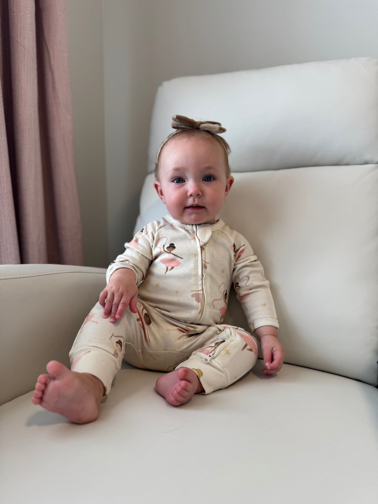 Ballerina Dreams Organic Cotton Two-Way Zipper Baby Romper | Burbaby