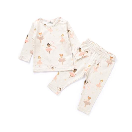 Ballerina Dreams Organic Cotton Baby & Toddler Two-Piece Set | Burbaby