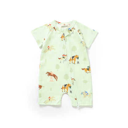 Show Jumper 100% Organic Cotton Baby Romper | Soft, Comfortable & Stylish with 2-Way Zipper