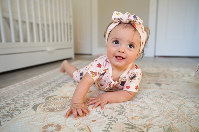 Bloom Bunny 100% Organic Cotton Baby Romper | Soft, Comfortable & Stylish with 2-Way Zipper