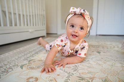 Bloom Bunny 100% Organic Cotton Baby Romper | Soft, Comfortable & Stylish with 2-Way Zipper