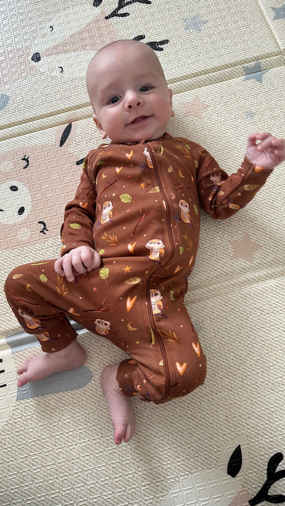 Owl Be Cozy Print Romper – 100% Organic Cotton Baby Romper | Soft, Comfortable & Stylish with 2 Way Zipper
