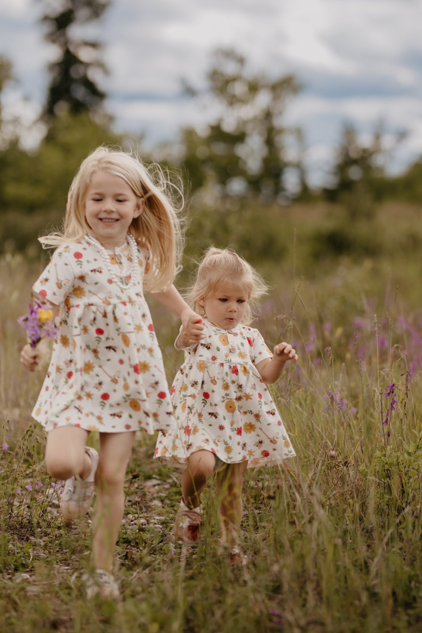Bee Happy 100% Organic Cotton Short Sleeve Button Dress | Soft, Comfortable & Stylish
