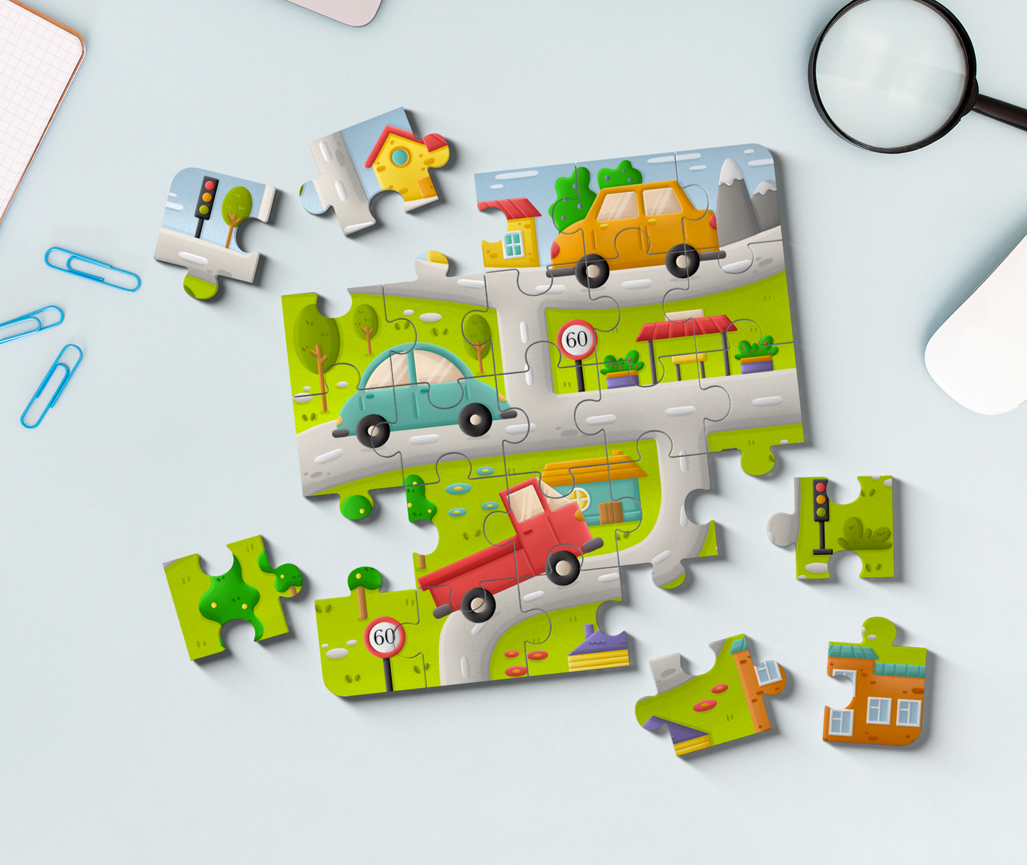 Cars Puzzle for Toddlers | Wooden Puzzle | 18 Month+ Fine Motor Toy | Cars Puzzle for Kids