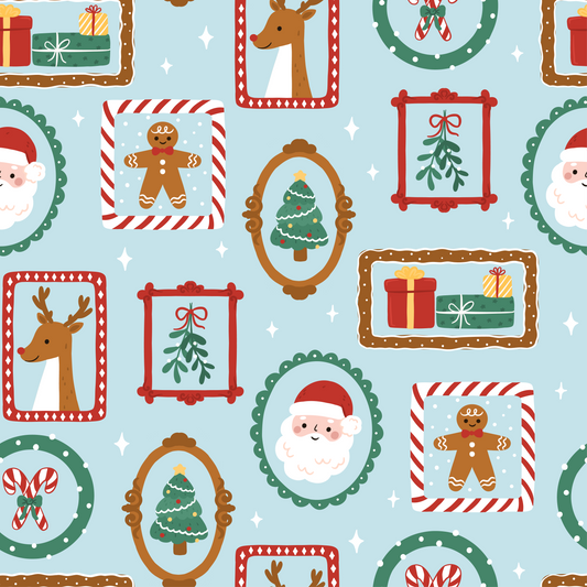 Winter 2026 Holiday Keepsakes Blue Long Sleeve Romper | 100% Organic Cotton Baby Romper