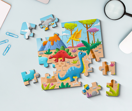 Dinosaur Puzzle for Toddlers | Wooden Puzzle | 18 Month+ Fine Motor Toy | Dinosaur Puzzle for Kids