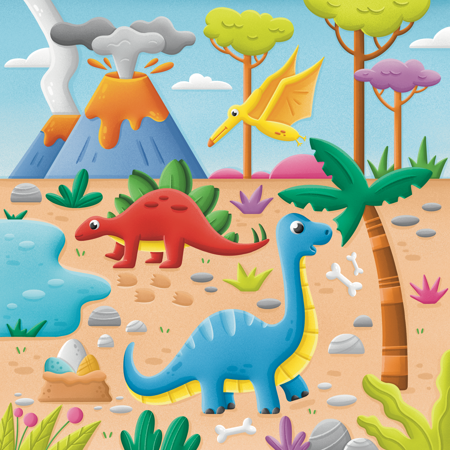 Dinosaur Puzzle for Toddlers | Wooden Puzzle | 18 Month+ Fine Motor Toy | Dinosaur Puzzle for Kids