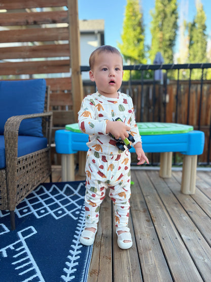 Lumberjack Organic Cotton Canadian Fall Baby & Toddler Two-Piece Set | Burbaby