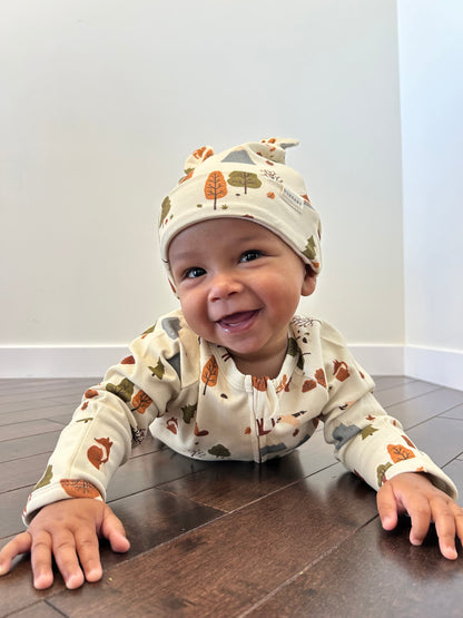 True North Friends Organic Cotton Canadian Wildlife Double-Lined Bear Beanie Hat | Burbaby