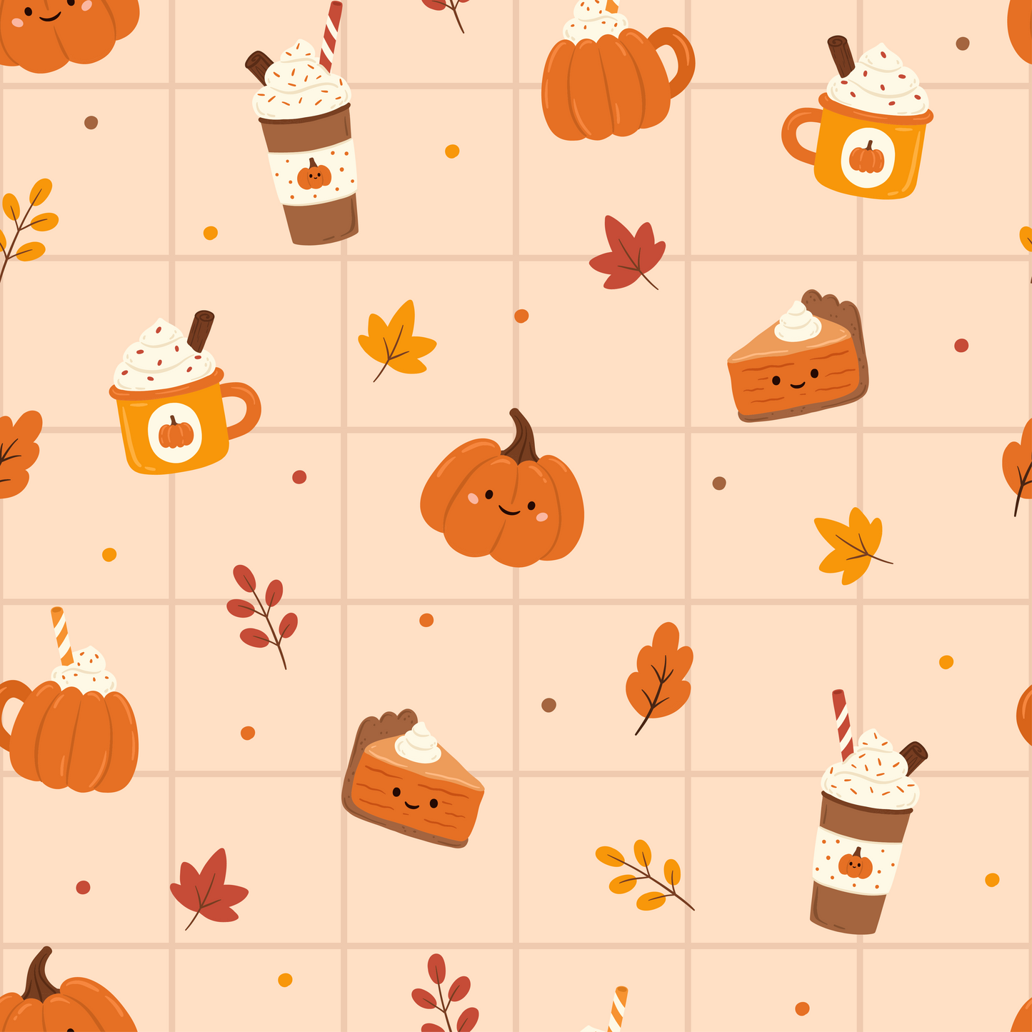 Fall 2026 Pumpkin Spice Treats Long Sleeve Romper | 100% Organic Cotton Baby Romper