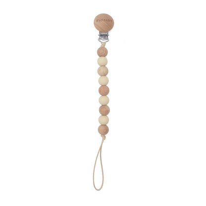 Silicone Pacifier Clip with Beechwood Clip | Safe, Durable & Stylish Clip for Babies | Food Grade Silicone & Eco-Friendly Beechwood"
