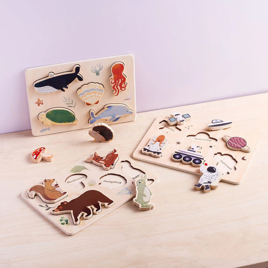 6 Piece Basswood Puzzle Chunks