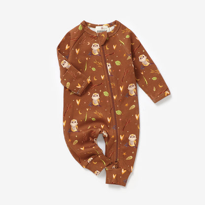 Owl Be Cozy Print Romper – 100% Organic Cotton Baby Romper | Soft, Comfortable & Stylish with 2 Way Zipper