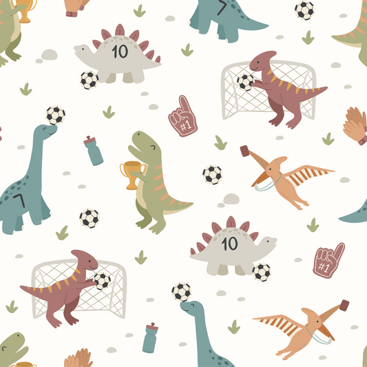 Fall 2026 Dino Soccer Adventure Long Sleeve Pajama Set | 100% Organic Cotton Toddler Pajamas